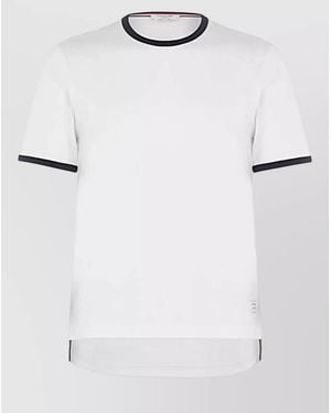 Thom Browne Cotton Short-Sleeve Polo Shirt - White