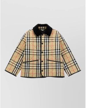 Burberry Milo Check Kids Quilted Nylon Jacket - Metallic