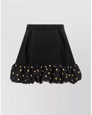 Moschino High-Waisted Skirt With Polka Dot Design - Black