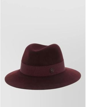 Maison Michel Wool Fedora Hat - Red