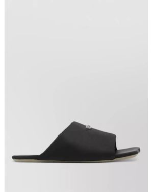 MM6 by Maison Margiela Nylon Logo-Plaque Slide Sandals - Black