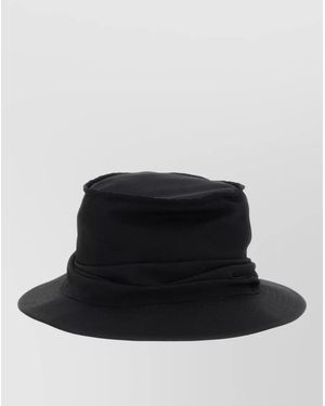 Yohji Yamamoto Drape Hat Foldable Soft Structure Wide Brim - Black