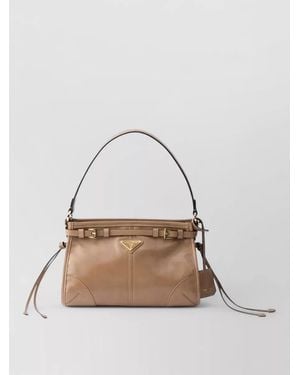 Prada Bonnie Small Mirror Finish Leather Clutch - Multicolor