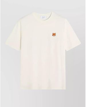 Maison Kitsuné Cotton Fox Motif Short-Sleeve T-Shirt - Natural