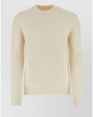 Jil Sander Alpaca Blend Crew Neck Jumper - Natural