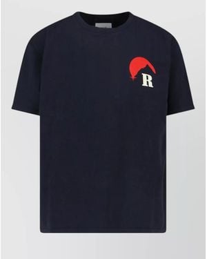 Rhude Cotton Printed Short-Sleeve T-Shirt - Blue
