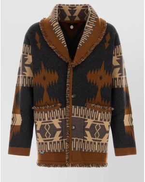Alanui Embroidered Cashmere Single Breasted Coat - Multicolour