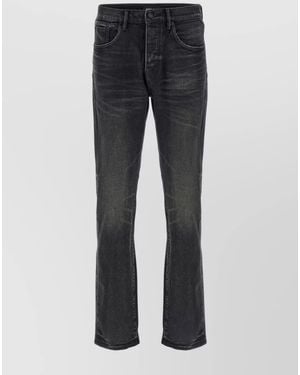 Purple Coated Double Dip Jeans - Grey