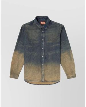 DIESEL Simply Long Sleeve Shirt Logo - Blue
