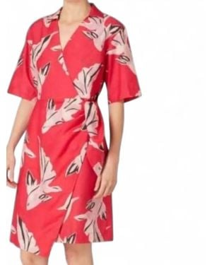 Paul Smith Dress Wrap Design Belted Waist - Red