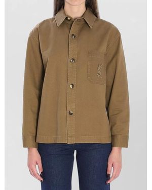 Saint Laurent Cassandre Shirt - Natural