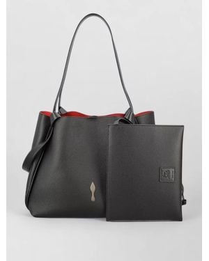 Christian Louboutin Bettina Small Leather Shoulder Tote Bag - Black