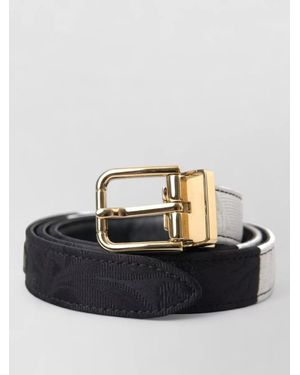 Dolce & Gabbana Reversible Logo-Pattern Belt - Blue