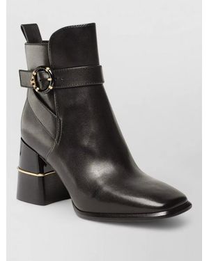 Tory Burch Leather Ankle Boots - Black