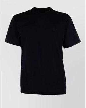 Prada Short Sleeve Crew Neck Cotton Top - Black