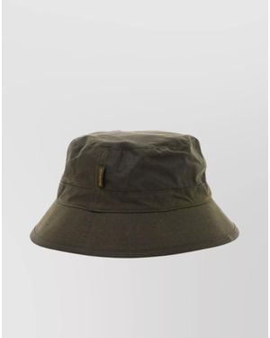 Barbour Stitched Detailing Wide Brim Bucket Hat - Green