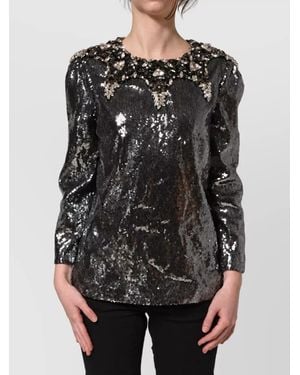 Dolce & Gabbana Sequin Embellished Blouse - Black