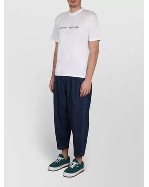 Sunnei Crew Neck T Shirt Graphic Print - Blue