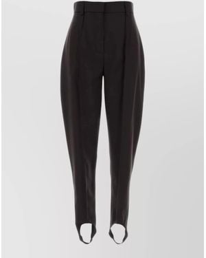 Stella McCartney Wool Stirrup Tailored Trousers - Black