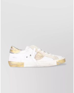 Philippe Model Leather Low-Top Trainers - Metallic
