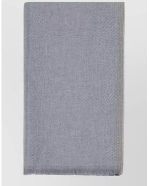 Brunello Cucinelli Cashmere Fringed Scarf - Gray