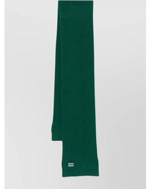 Miu Miu Ribbed Scarf Made From Virgin Wool Blend - Green