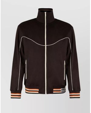 Golden Goose Ribbed Cotton Zip Jacket - Black