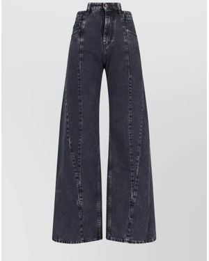Maison Margiela Denim High-Rise Wide-Leg Jeans - Blue