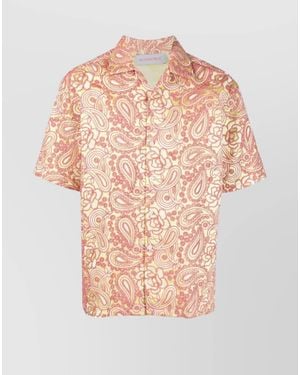 Bluemarble Paisley Print Short Sleeve Shirt - Pink