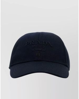 Prada Cotton Baseball Cap - Blue