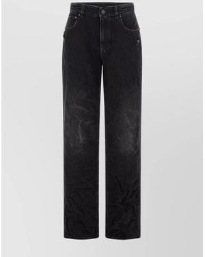 Balenciaga Urban Style Denim Pants Featuring Pockets - Black