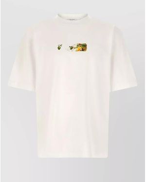 Off-White c/o Virgil Abloh Spices Arrow Skate Oversized Cotton T-Shirt - Natural
