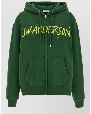 JW Anderson Printed Hoodie - Green