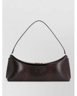 Jacquemus Snake Print Shoulder Bag Tone Hardware - White