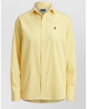 Polo Ralph Lauren Striped Long Sleeve Cotton Shirt - Yellow