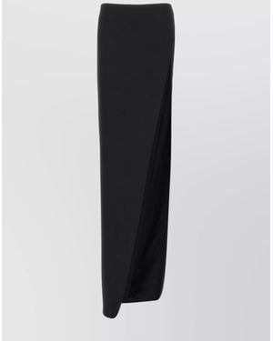 Ann Demeulemeester Lamb Leather Asymmetric Skirt - Black