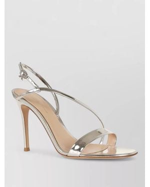 Gianvito Rossi Open Toe Pumps Metallic Stiletto Heel