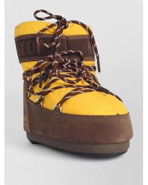 Moon Boot Icon Low High Platform Round Toe Boots - Gray