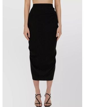 Dries Van Noten Draped Fitted Skirt - Black