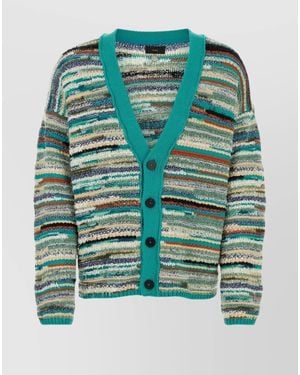 Alanui Embroidered Cotton Blend Cardigan - Green