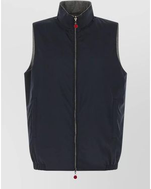 Kiton Double Face Nylon Vest - Blue