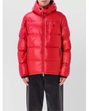 Polo Ralph Lauren The Gorham Glossed Down Jacket With Detachable Hood - Red