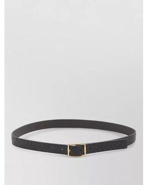 Bottega Veneta Leather Woven Belt - Grey