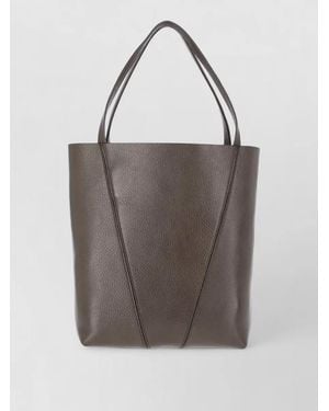 Chloé Chain Detail Shoulder Bag Double Handles - Gray