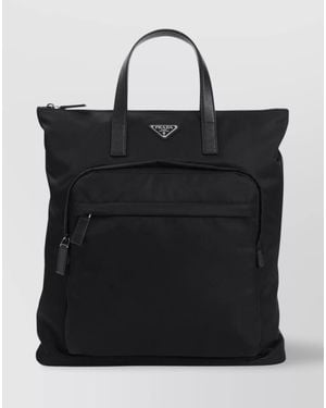 Prada Recycled Nylon Tote Bag - Black