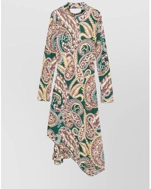 Etro Long Sleeve Midi Dress - White