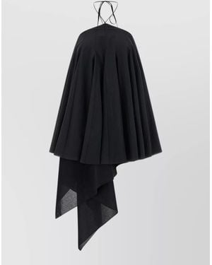 Jacquemus Short Halter Dress Asymmetric Backless Pleated Straps - Blue