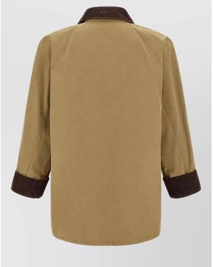 DUNST Cotton Single Breasted Coat - Natural