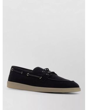Prada Boat Shoes Moc Toe Rubber Sole Eyelets - Multicolor