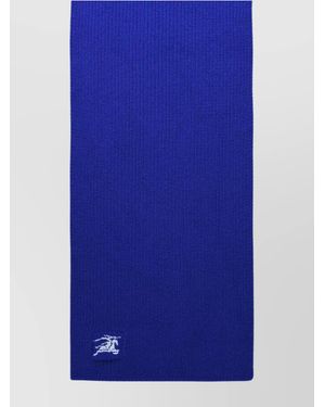 Burberry Cashmere Ribbed Scarf - Blue